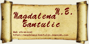 Magdalena Bantulić vizit kartica